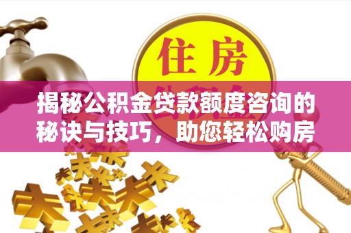 赣州揭秘公积金贷款额度咨询的秘诀与技巧，助您轻松购房！